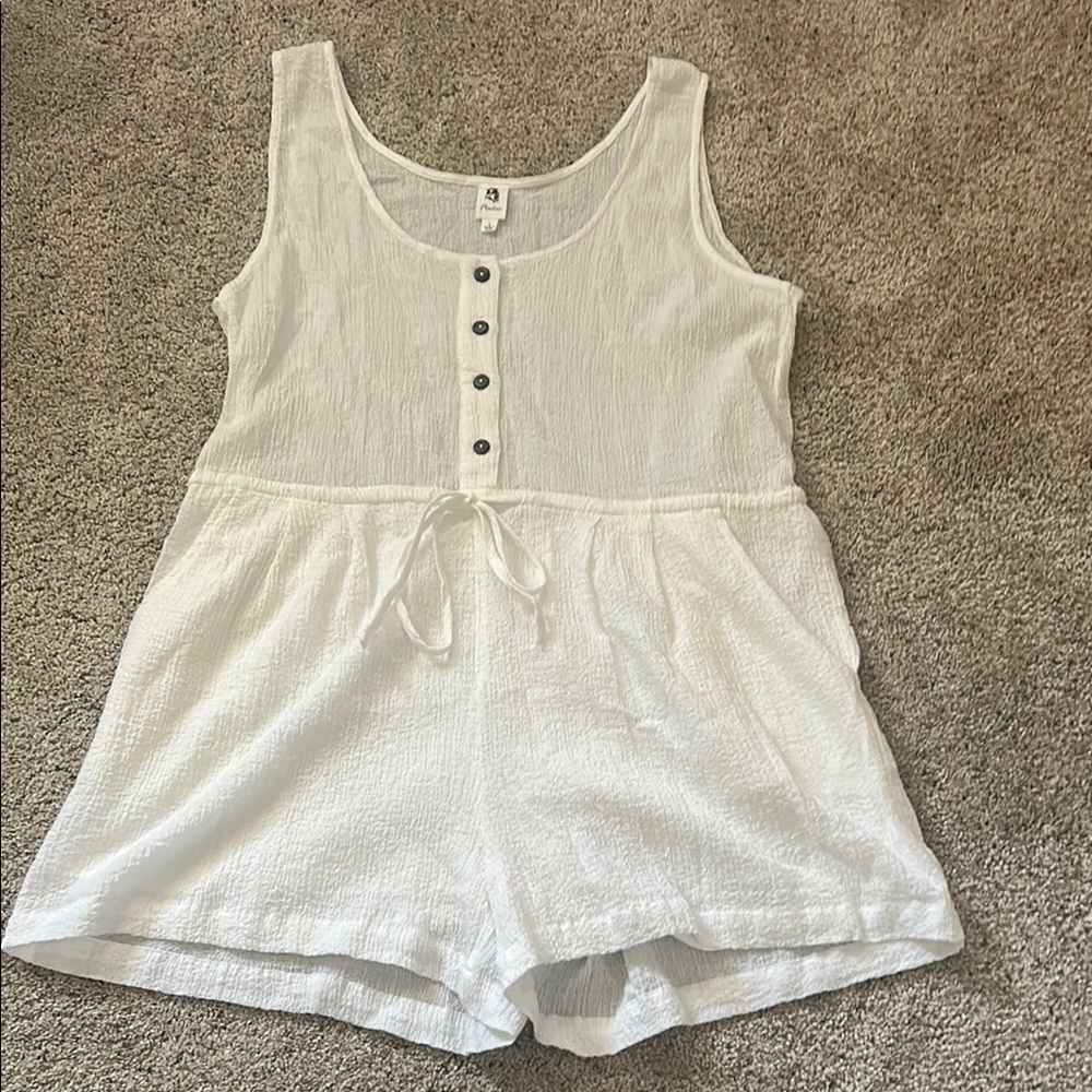 White Sleeveless Romper